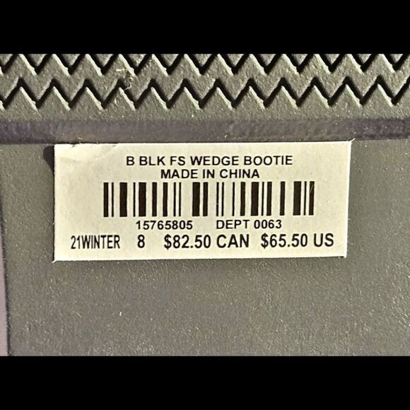 TORRID Women's Wedge Bootie Faux Suede Black Extra Wide Rubber Cushion boot.8W - Picture 11 of 12